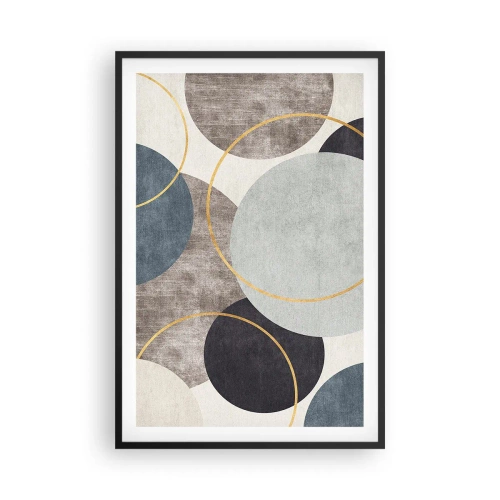 Plakat i sort ramme - Hjul efter hjul - 61x91 cm