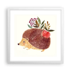 Plakat i hvid ramme - Og du kan allerede lide mig - 40x40 cm