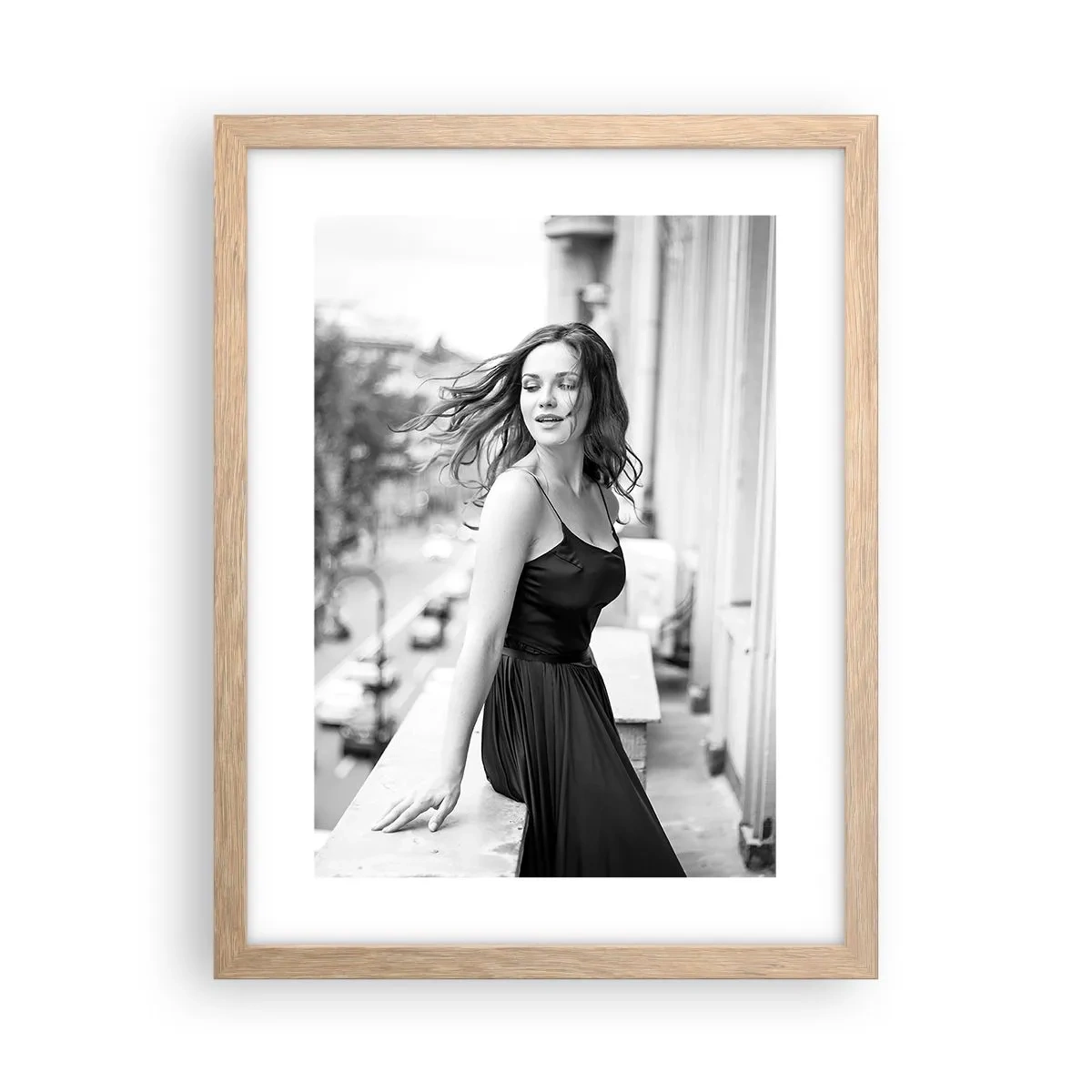 Plakat i ramme af lyst egetræ - Bestemt en pariser - 30x40 cm