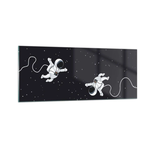 Billede på glas - Rummet vikler sig sammen - 100x40 cm