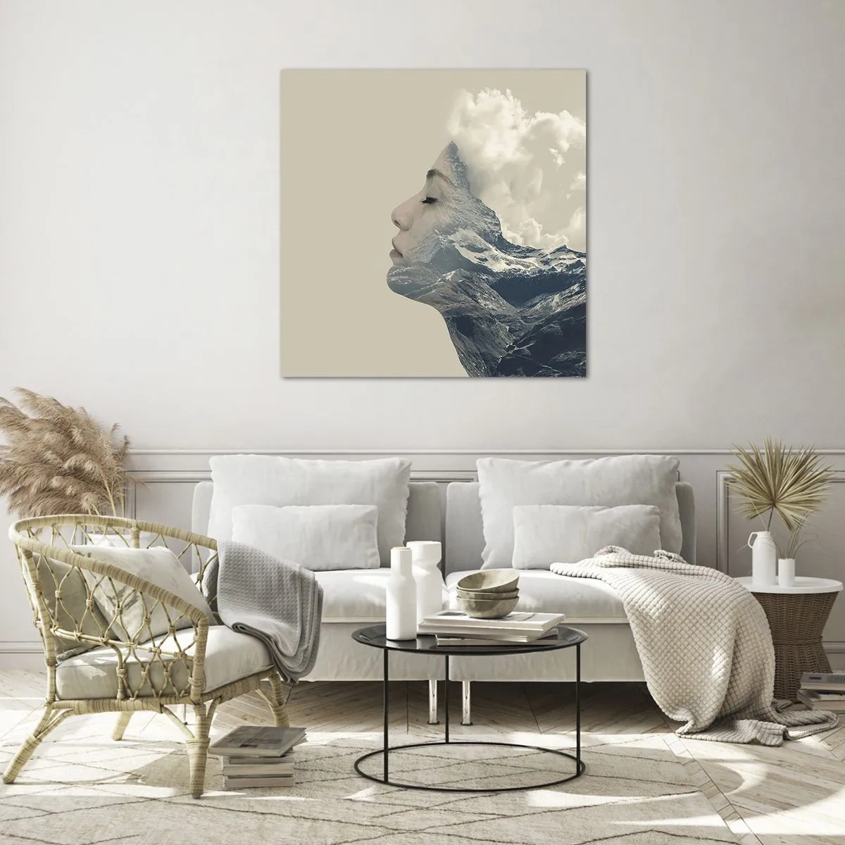 Billede på glas - Skønheden ved elementerne - 30x30 cm