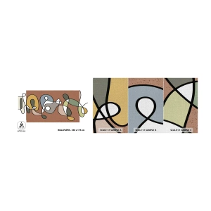 Prøve Fototapet Premium Canvas - En abstraktion, der er værd at smile over - Moderne, Abstraktion, Stykke - 100x30 cm