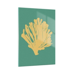 Billede på glas - En busk af undervandsskov - 50x70 cm