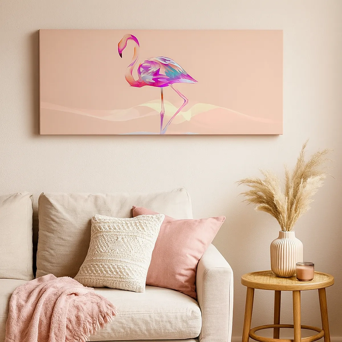 Lærredstryk - Billede på lærred - Fugl af god stemning - 30x30 cm