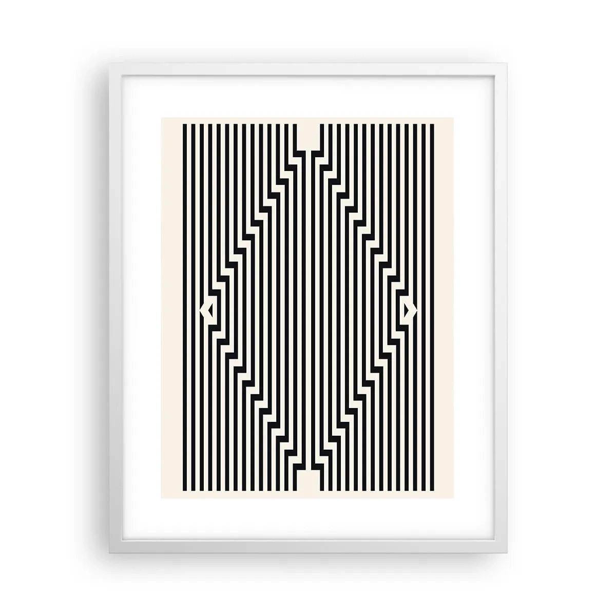 Plakat i hvid ramme - Geometrisk illusion - 40x50 cm