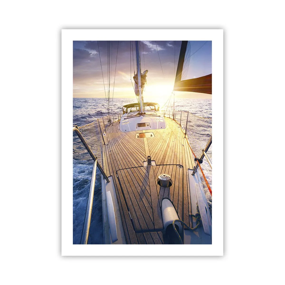 Plakat - Løber på bølgerne - 50x70 cm