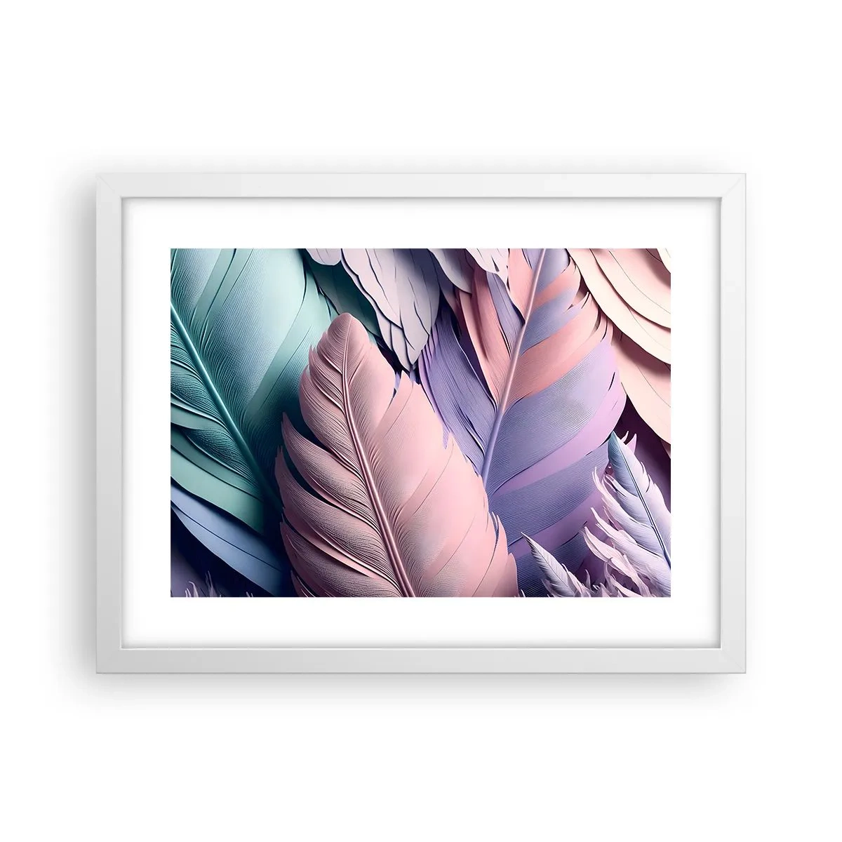 Plakat i hvid ramme - Chik fugl - 40x30 cm