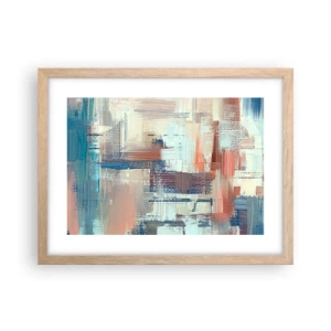 Plakat i ramme af lyst egetræ - At nå lyset - 40x30 cm