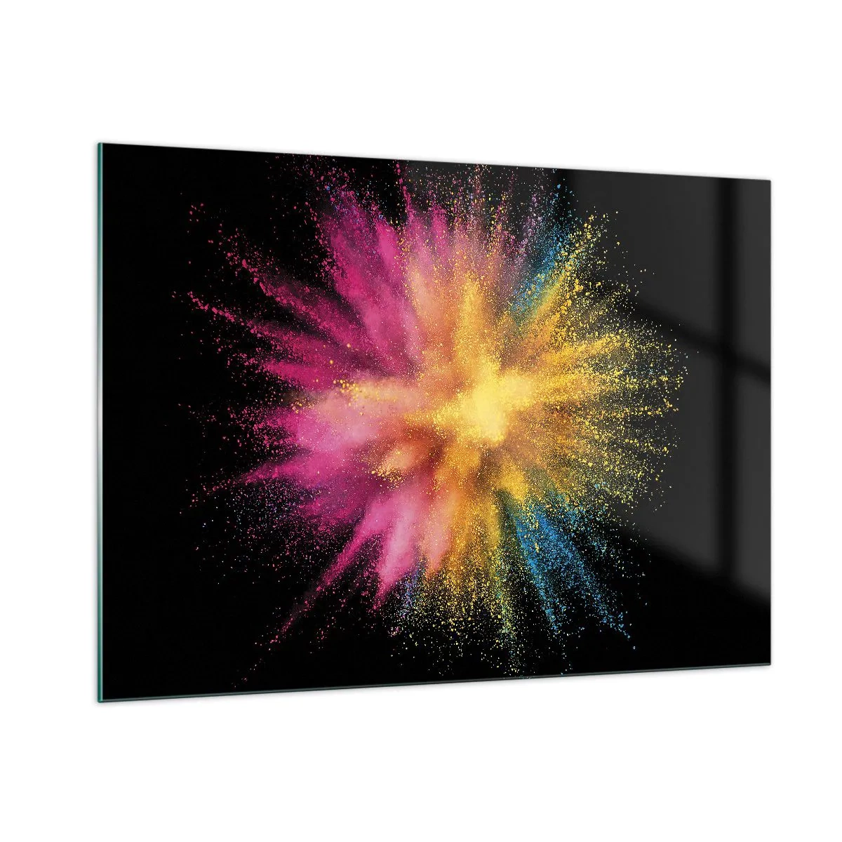 Billede på glas - Farvernes fødsel  - 100x70 cm