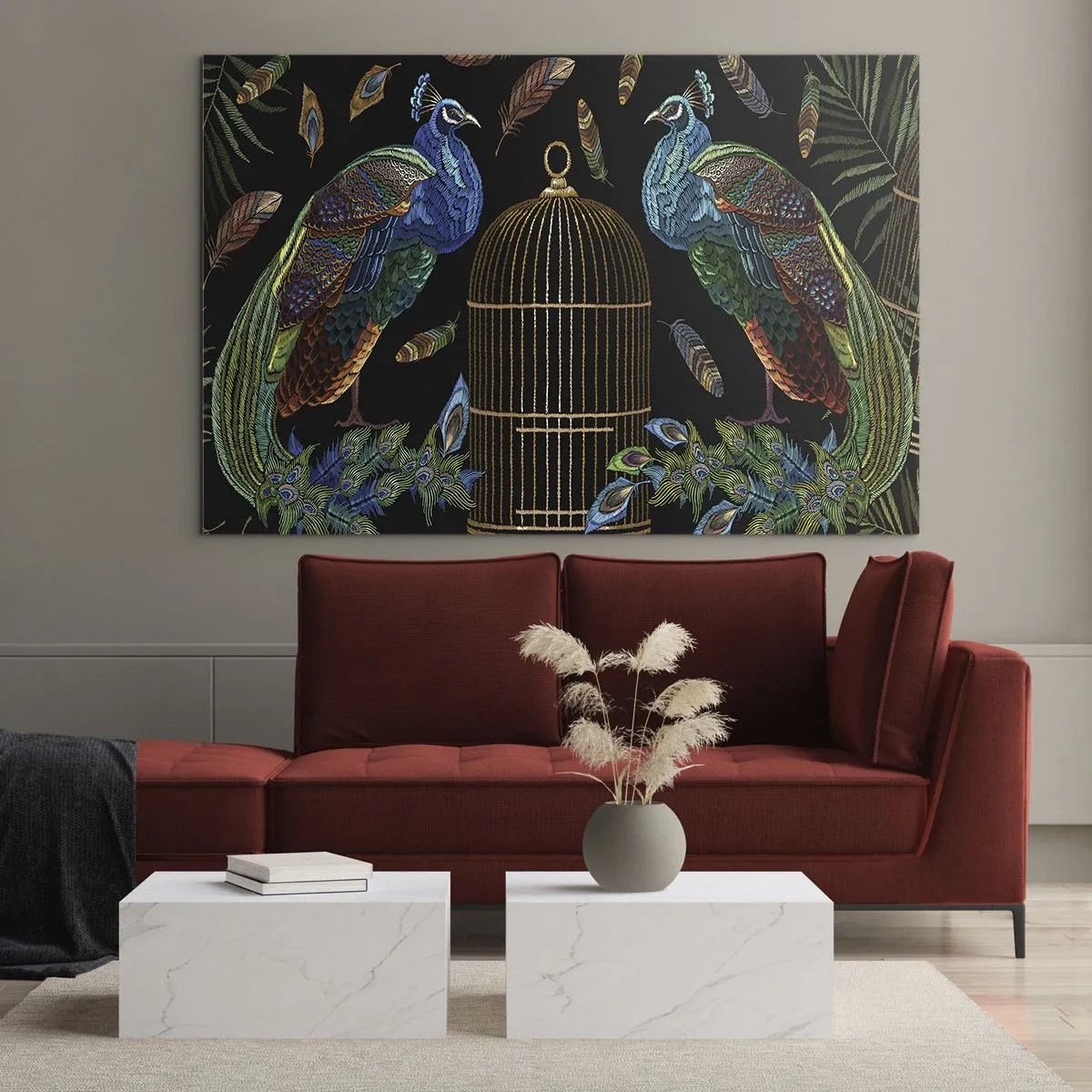 Billede på glas - I kongelige gevandter - 120x80 cm