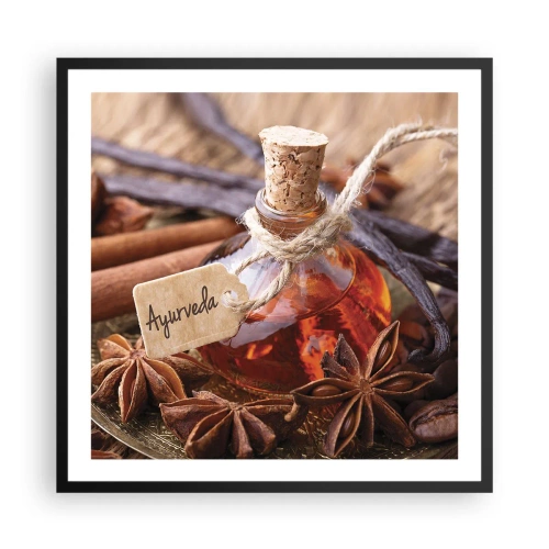 Plakat i sort ramme - På vej mod enhed af krop og ånd - 60x60 cm