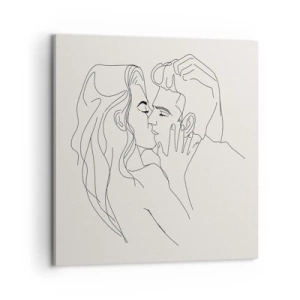 Lærredstryk - Billede på lærred - Forviklet i følelser - 60x60 cm
