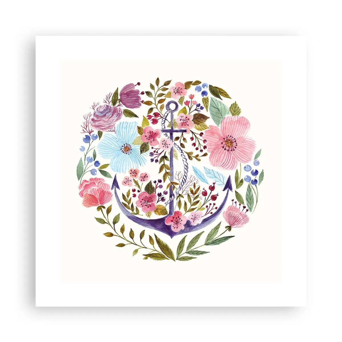 Plakat - En sømands gode nattesøvn - 40x40 cm