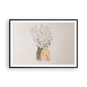 Plakat i sort ramme - Skønhed kronet - 100x70 cm