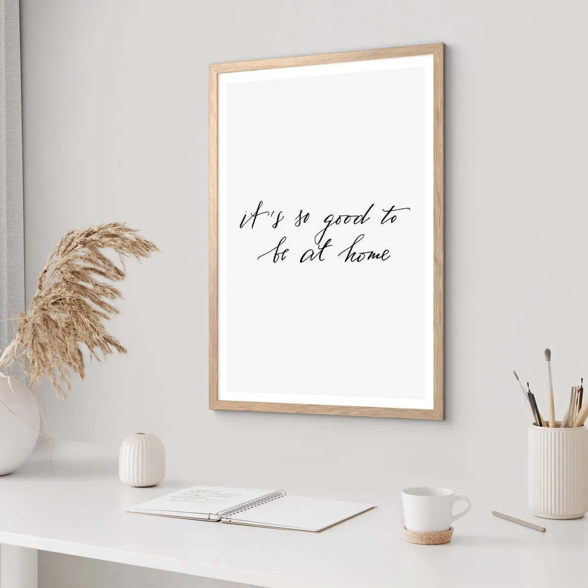 Plakat i ramme af lyst egetræ - Hele sandheden - 40x50 cm