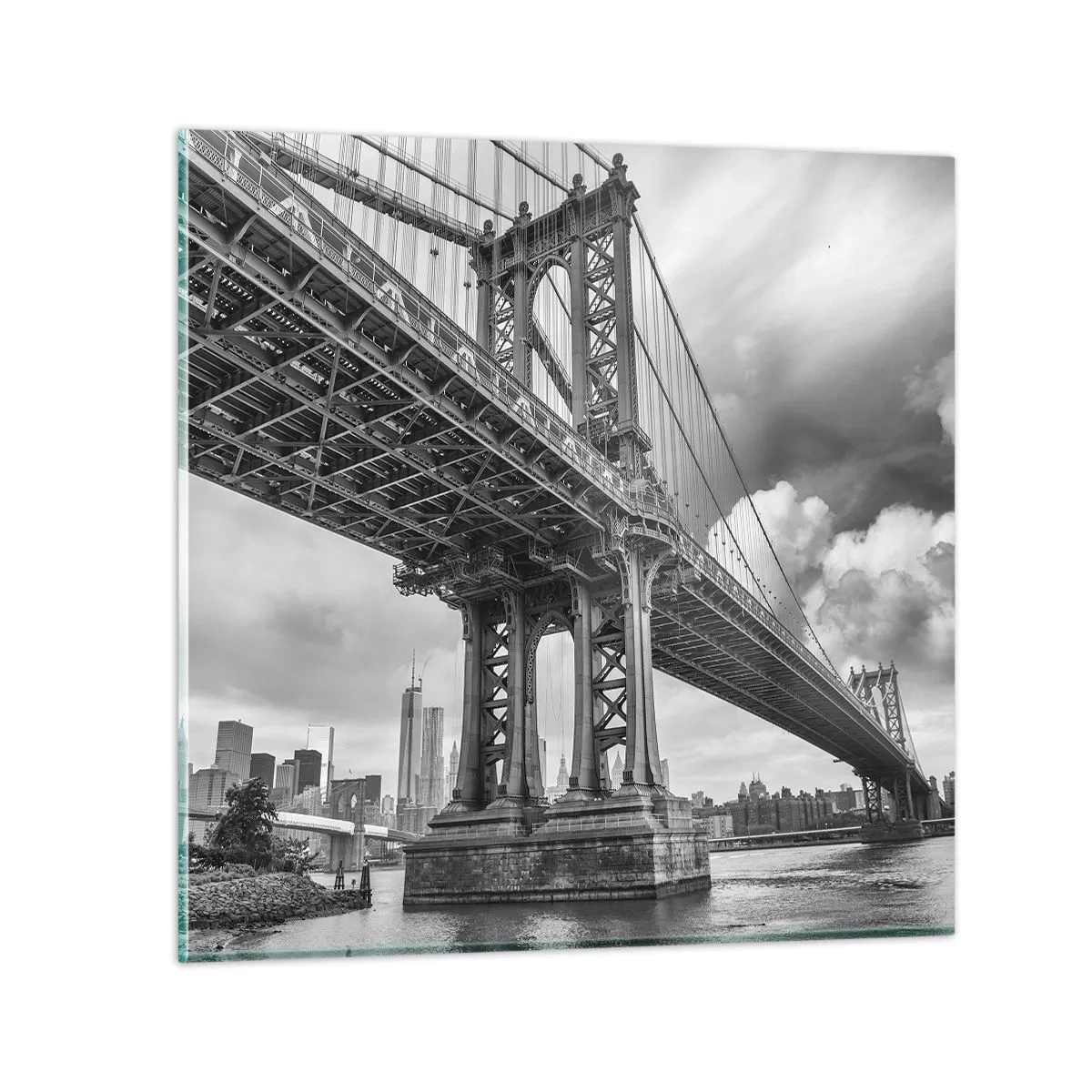 Billede på glas - Til byens hjerte - 40x40 cm