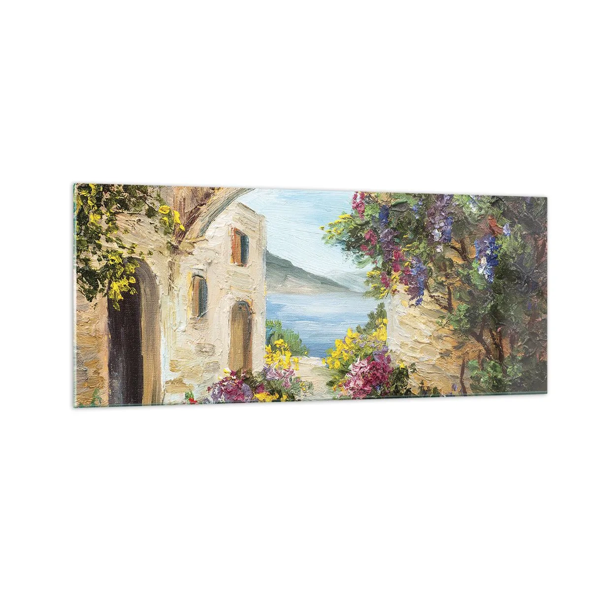 Billede på glas - Charmen af kystlandskabet - 100x40 cm