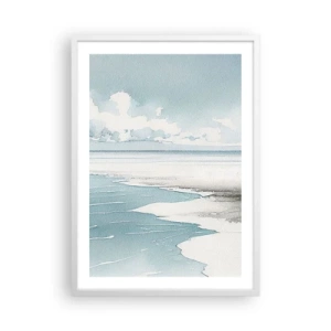 Plakat i hvid ramme - Blidt tidevand - 50x70 cm