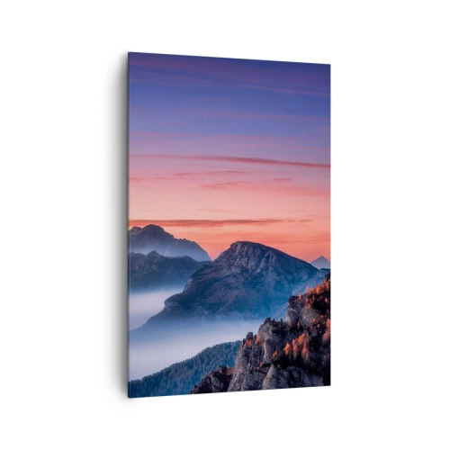 Lærredstryk - Billede på lærred - Over dalene - 80x120 cm