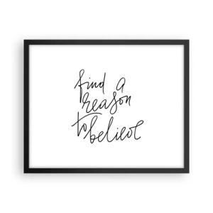 Plakat i sort ramme - Det er muligt - 50x40 cm