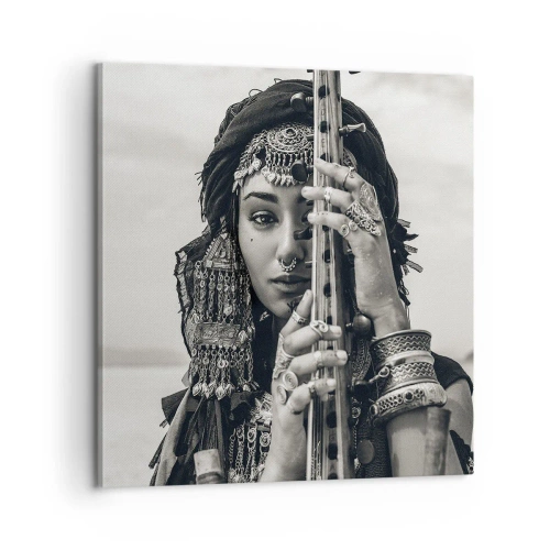 Lærredstryk - Billede på lærred - Selve den orientalske musik - 60x60 cm