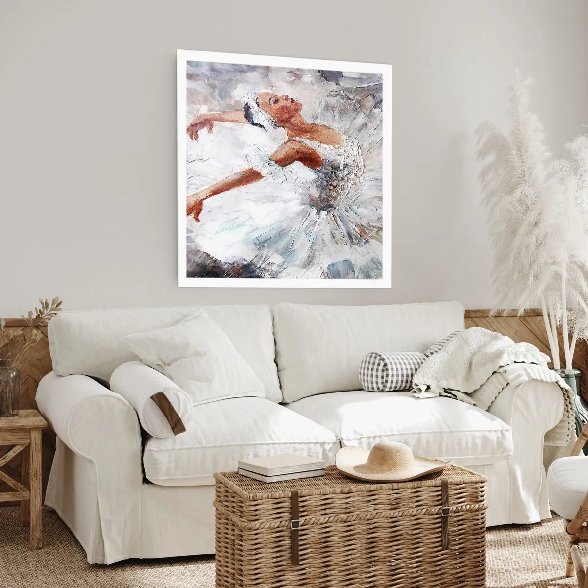 Plakat - Blød og let som tyl - 40x40 cm