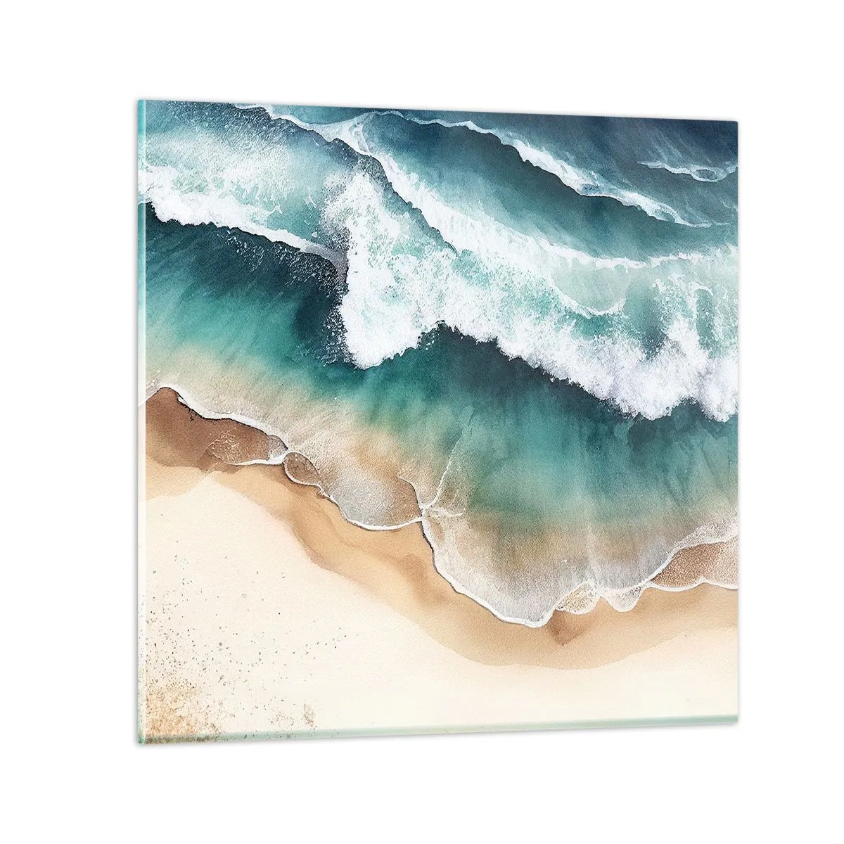 Billede på glas - Et evigt møde - 40x40 cm