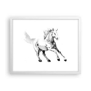 Plakat i hvid ramme - Utæmmet sjæl - 50x40 cm