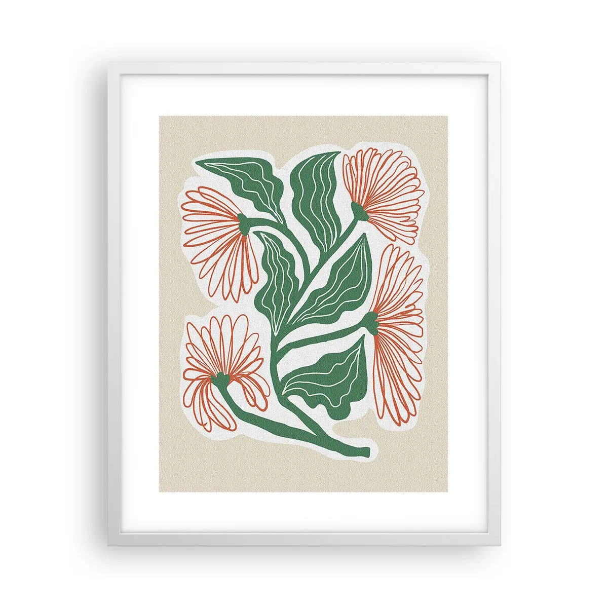 Plakat i hvid ramme - Folkeligt og moderne - 40x50 cm