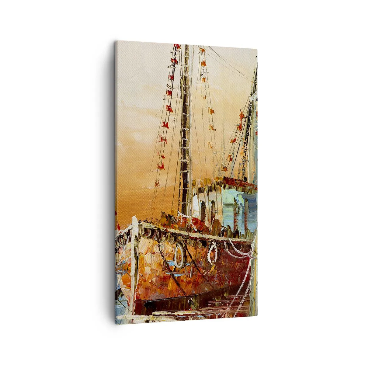 Lærredstryk - Billede på lærred - Fredelig tilbagevenden - 45x80 cm
