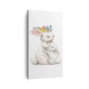 Lærredstryk - Billede på lærred - Der er intet sted som hos mor - 45x80 cm