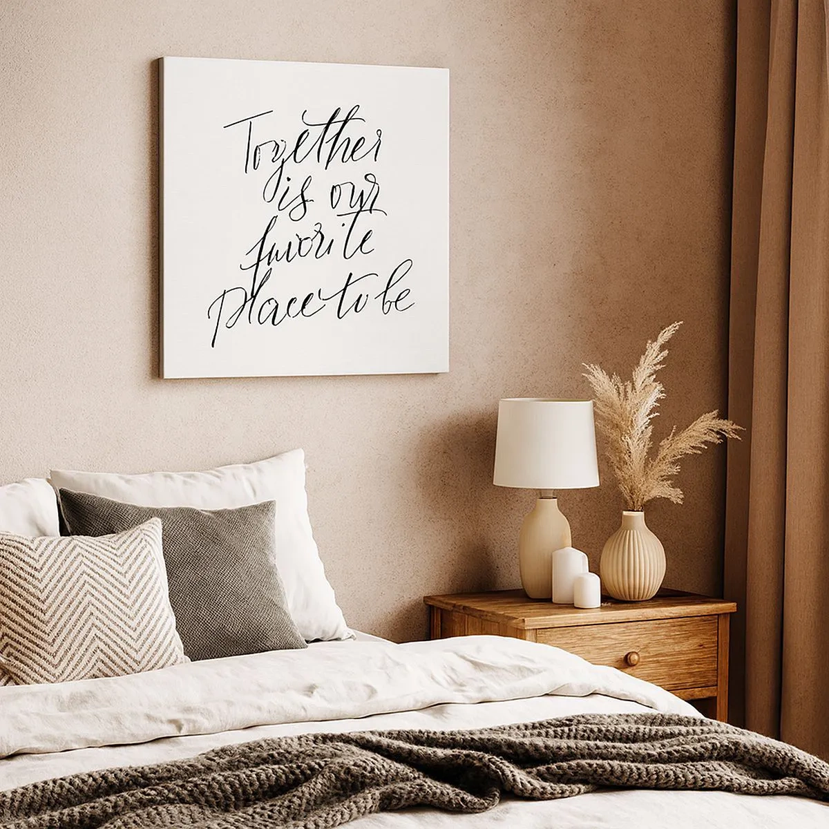 Lærredstryk - Billede på lærred - Føler du det også? - 30x30 cm