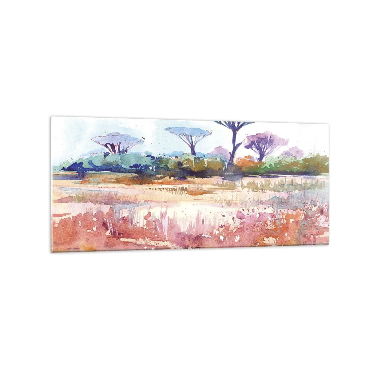 Billede på glas - Savannens farver - 120x50 cm