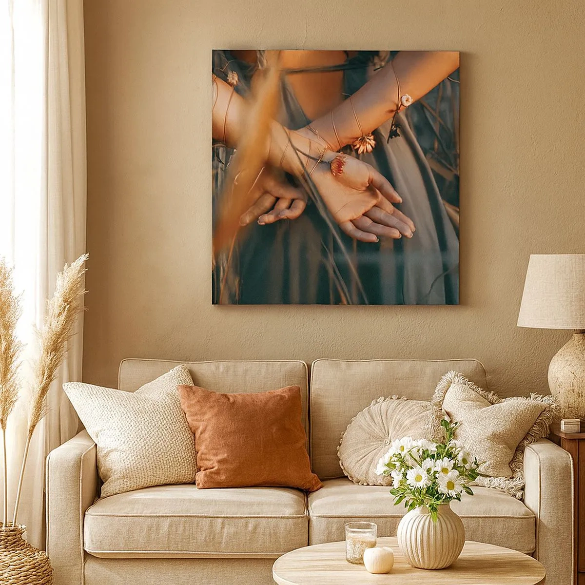 Lærredstryk - Billede på lærred - Forbundet med naturen - 30x30 cm