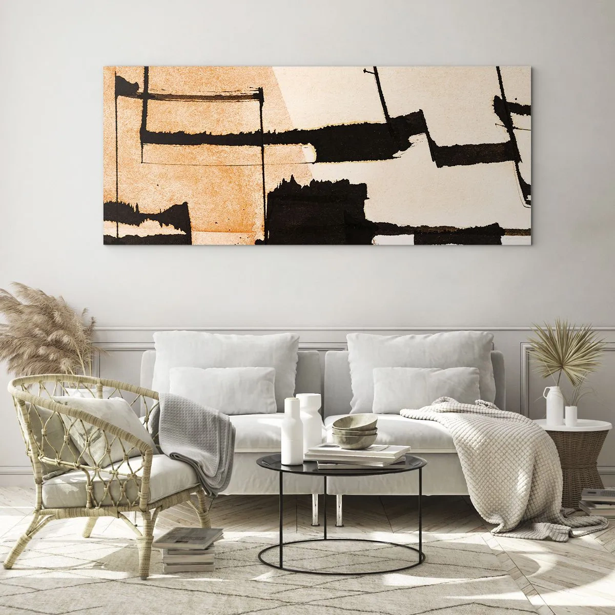 Billede på glas - Og alligevel orden - 100x40 cm
