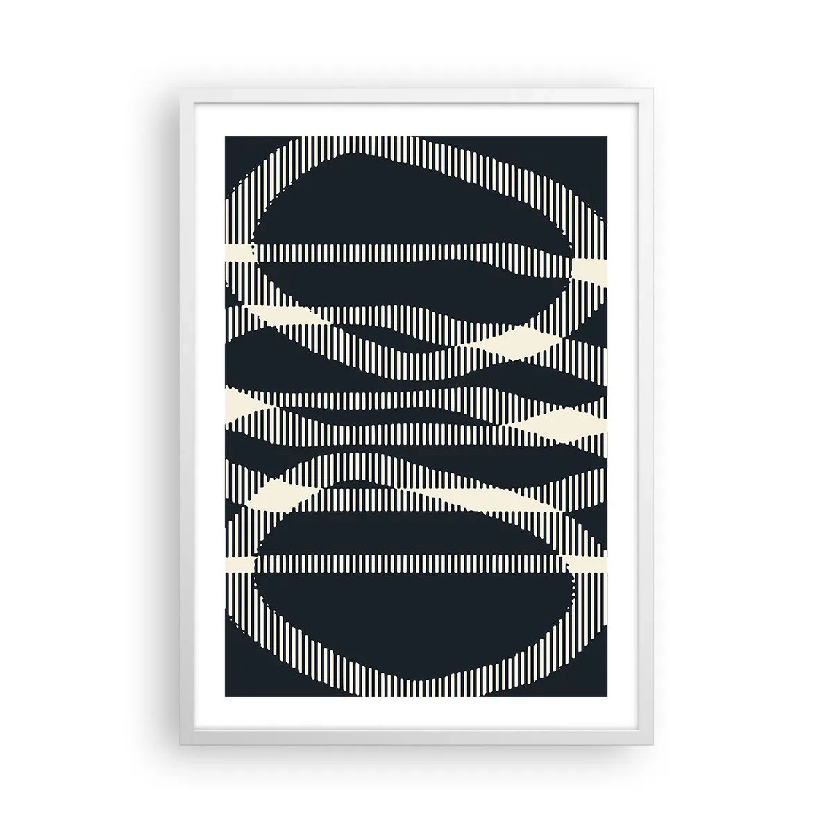 Plakat i hvid ramme - Forsøg på at bryde igennem mørket - 50x70 cm