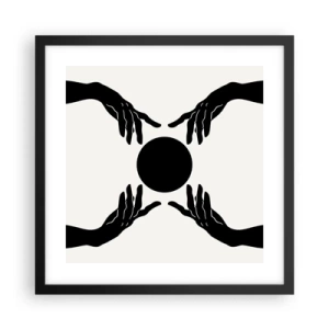 Plakat i sort ramme - Et hemmeligt tegn - 40x40 cm