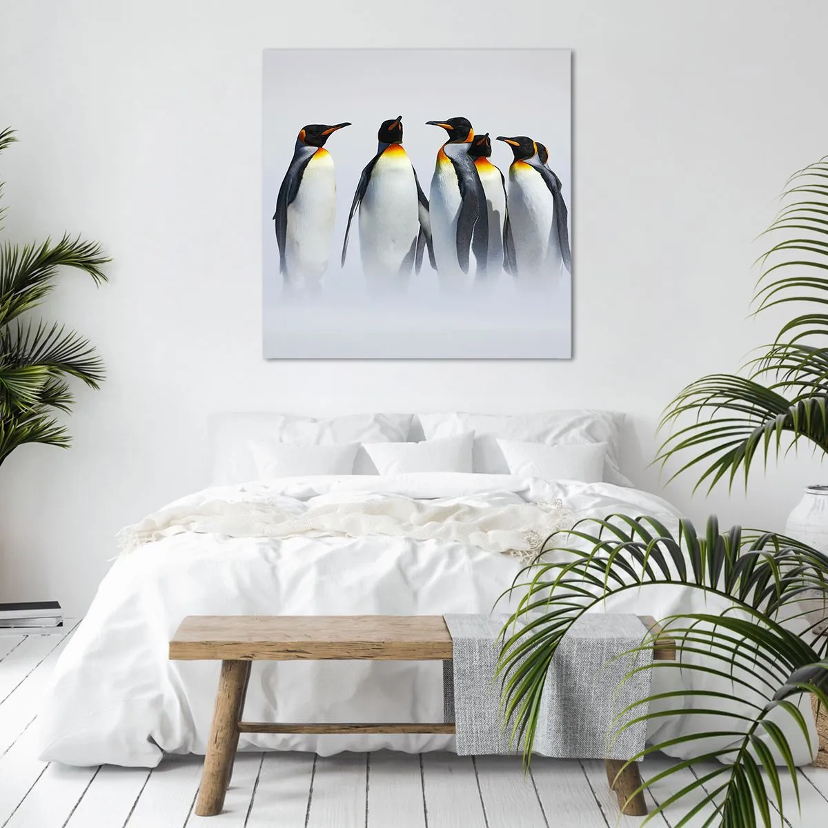 Lærredstryk - Billede på lærred - Møde i aftenkjole - 40x40 cm