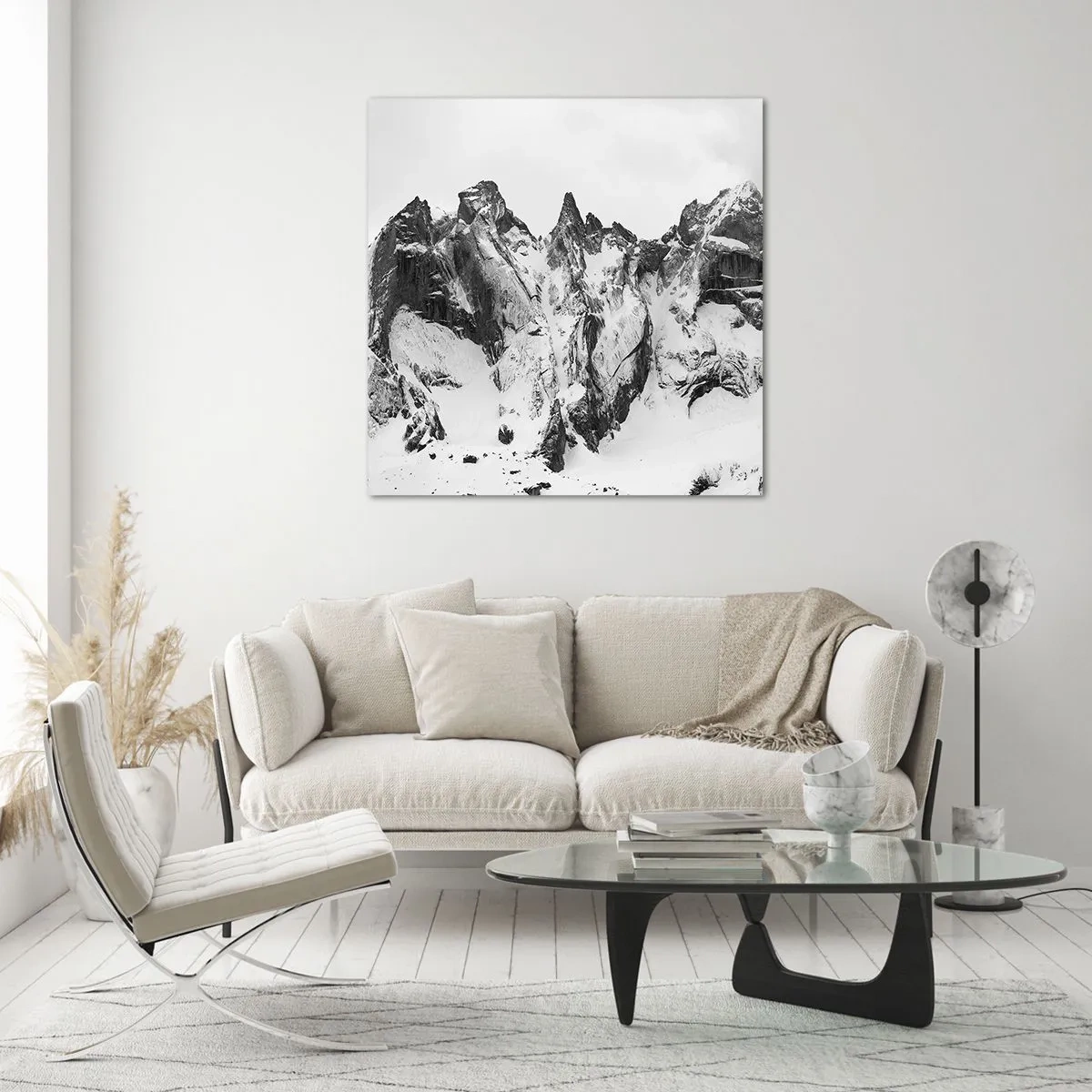 Billede på glas - Granit truende højderyg - 40x40 cm