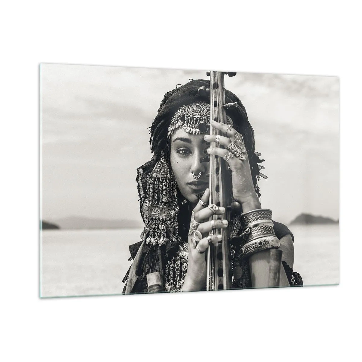Billede på glas - Selve den orientalske musik - 120x80 cm