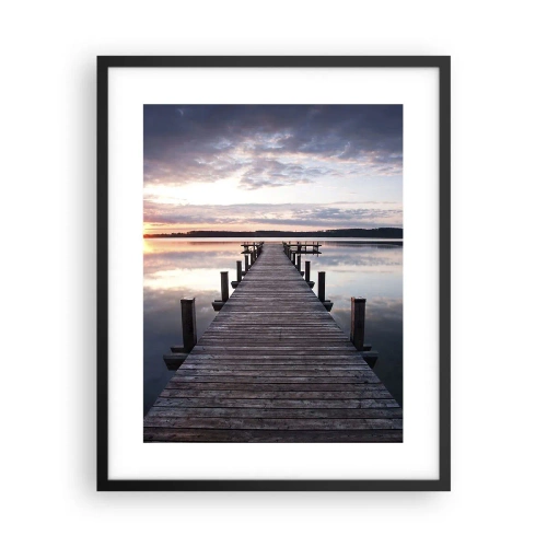 Plakat i sort ramme - Den tavse grænse mellem dag og nat - 40x50 cm