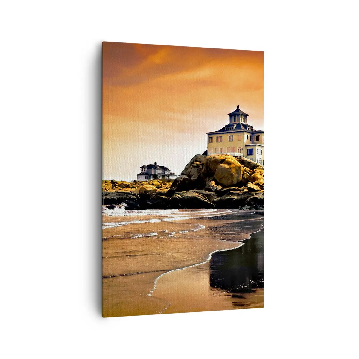 Lærredstryk - Billede på lærred - Vestkystens elegance - 80x120 cm