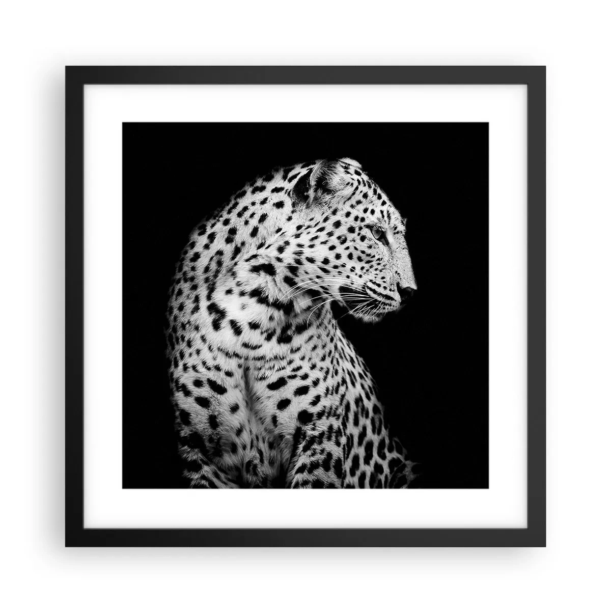 Plakat i sort ramme - Den rigtige profil er perfekt! - 40x40 cm