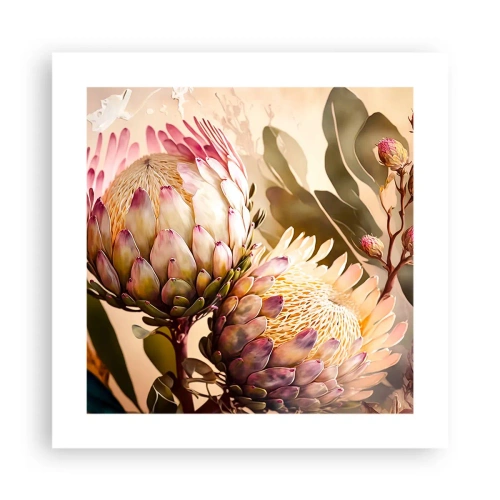 Plakat - Ømt omfavnet - 40x40 cm