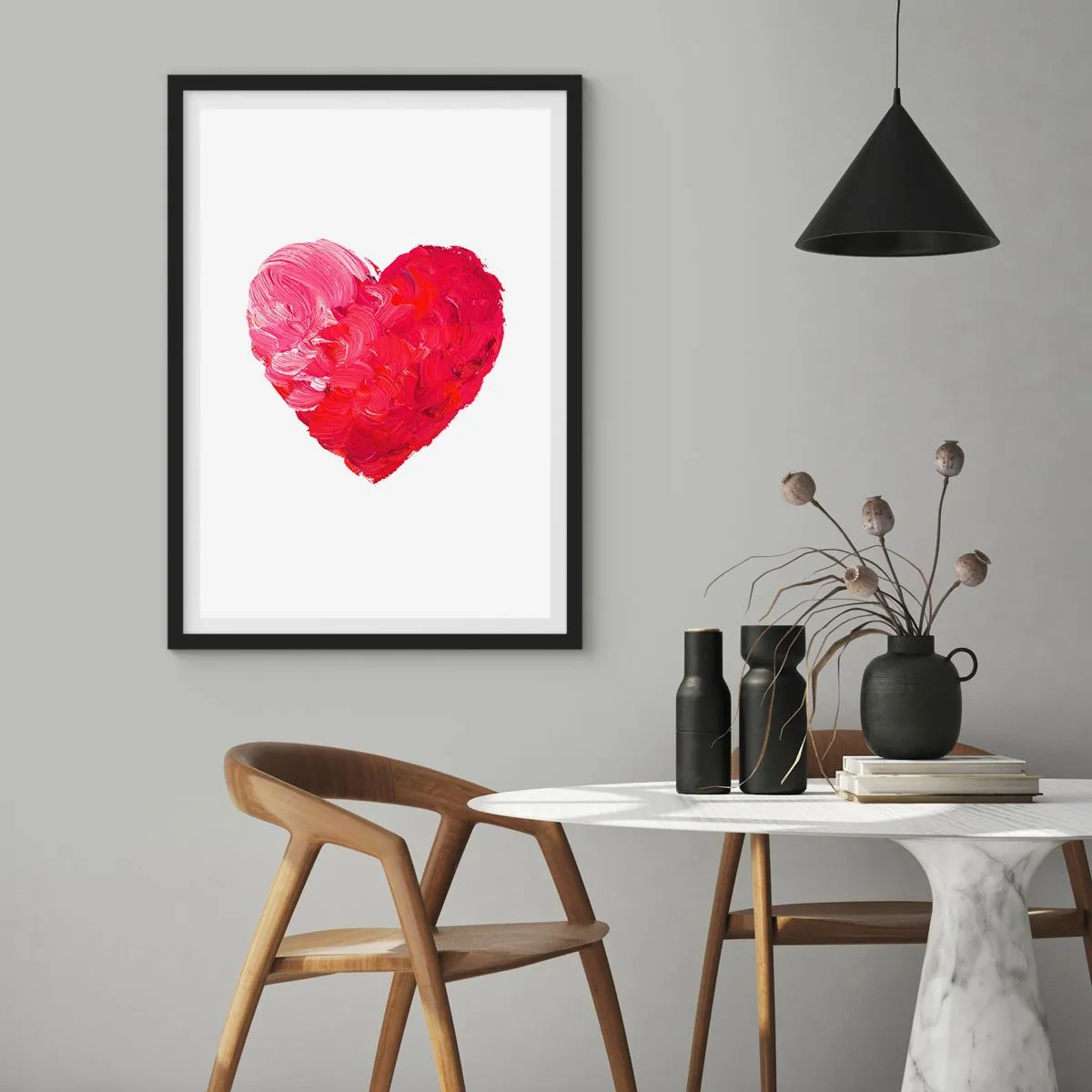 Plakat i sort ramme - All you need is love - 30x40 cm