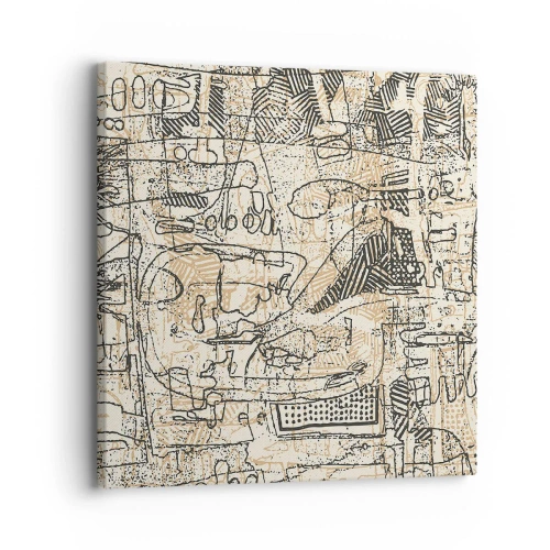 Lærredstryk - Billede på lærred - Venter på at blive afkodet - 30x30 cm