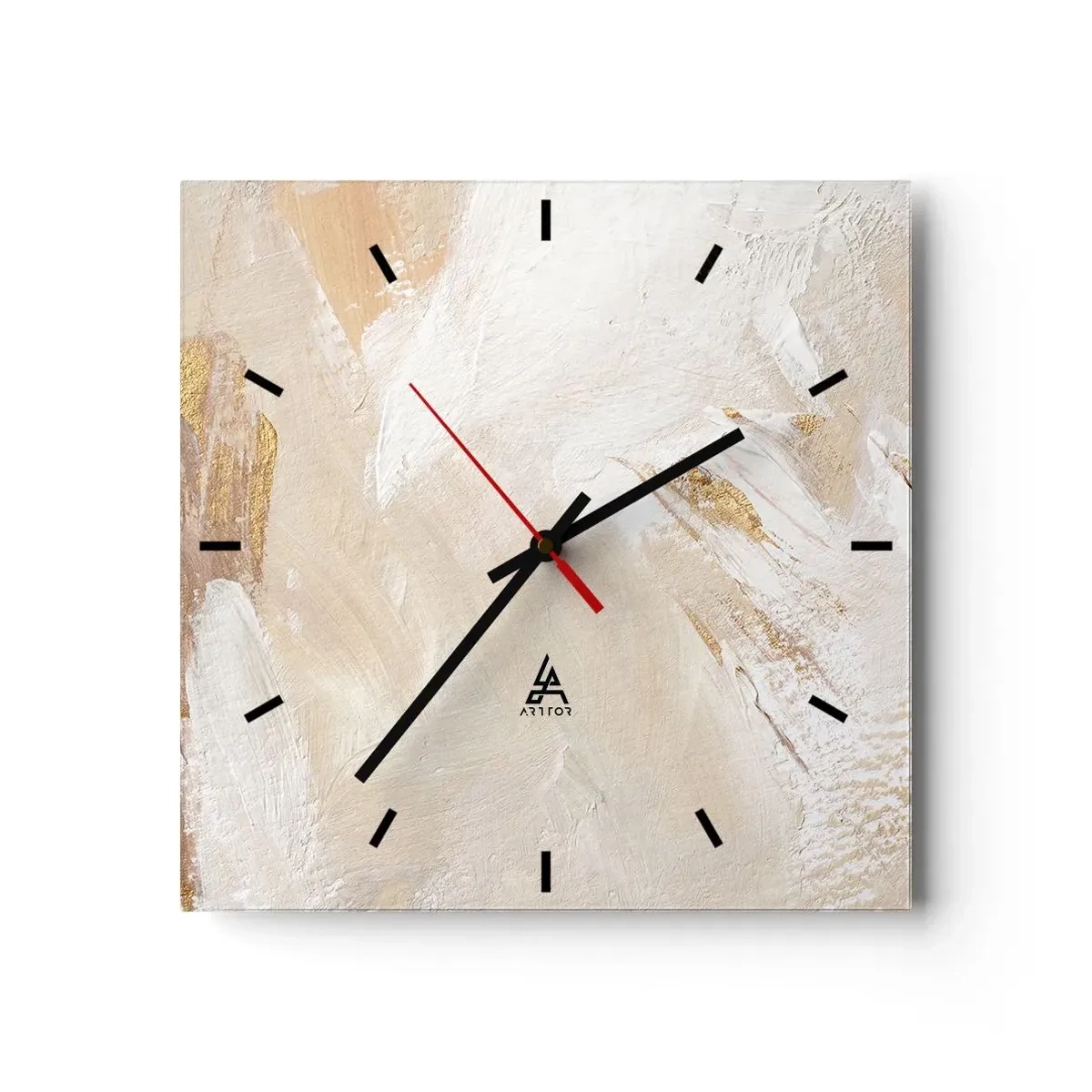 Vægur, Uret - Pastelkomposition - 30x30 cm