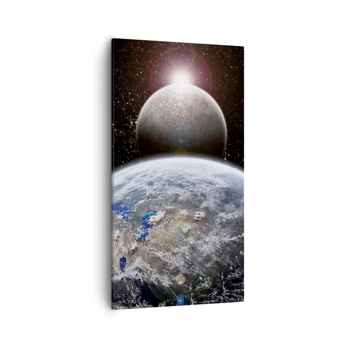 Lærredstryk - Billede på lærred - Kosmisk landskab - solopgang - 55x100 cm