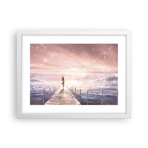 Plakat i hvid ramme - I lyset af en drøm - 40x30 cm
