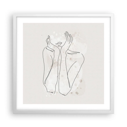 Plakat i hvid ramme - En drømmende stund - 50x50 cm